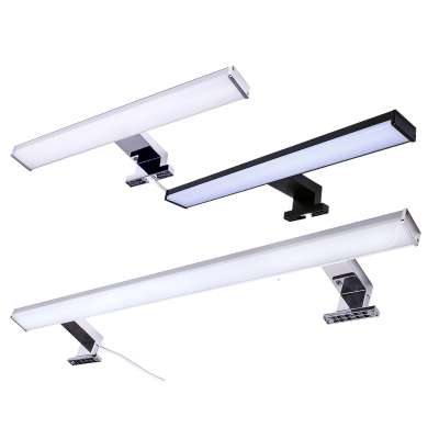 12W modern waterproof aluminium housing black bathroom mirror attached vanity wall light fixtures